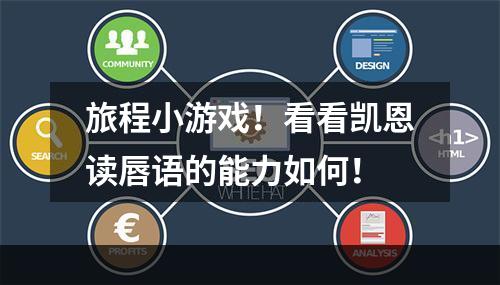 旅程小游戏！看看凯恩读唇语的能力如何！