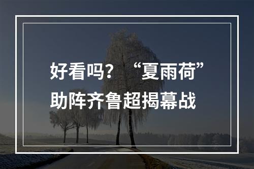 好看吗？“夏雨荷”助阵齐鲁超揭幕战