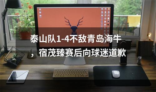泰山队1-4不敌青岛海牛，宿茂臻赛后向球迷道歉