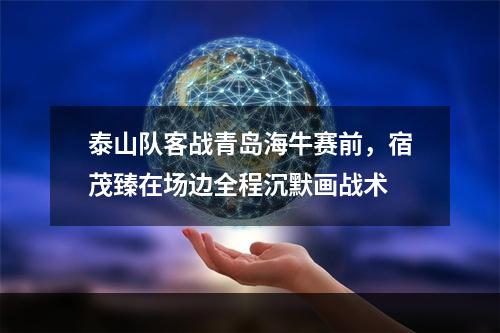 泰山队客战青岛海牛赛前，宿茂臻在场边全程沉默画战术