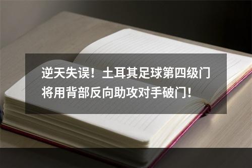逆天失误！土耳其足球第四级门将用背部反向助攻对手破门！