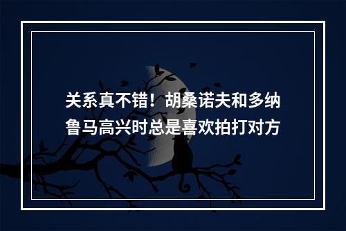 关系真不错！胡桑诺夫和多纳鲁马高兴时总是喜欢拍打对方