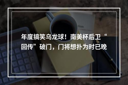年度搞笑乌龙球！南美杯后卫“回传”破门，门将想扑为时已晚