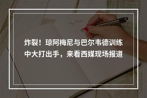 炸裂！琼阿梅尼与巴尔韦德训练中大打出手，来看西媒现场报道