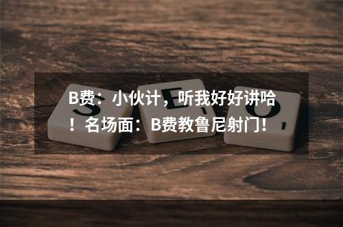 B费：小伙计，听我好好讲哈！名场面：B费教鲁尼射门！
