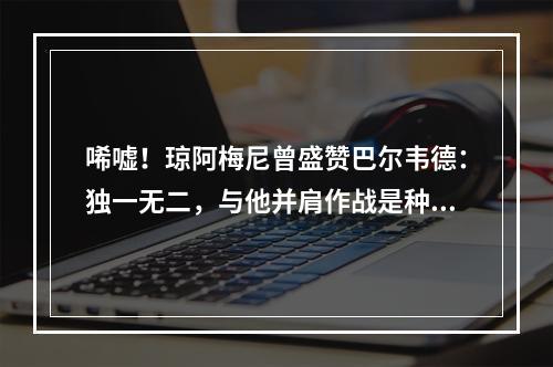 唏嘘！琼阿梅尼曾盛赞巴尔韦德：独一无二，与他并肩作战是种荣幸