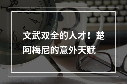 文武双全的人才！楚阿梅尼的意外天赋