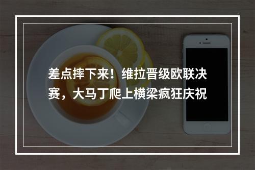 差点摔下来！维拉晋级欧联决赛，大马丁爬上横梁疯狂庆祝