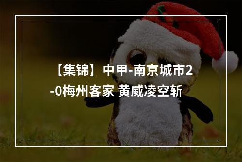 【集锦】中甲-南京城市2-0梅州客家 黄威凌空斩