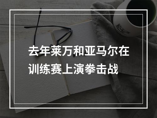 去年莱万和亚马尔在训练赛上演拳击战