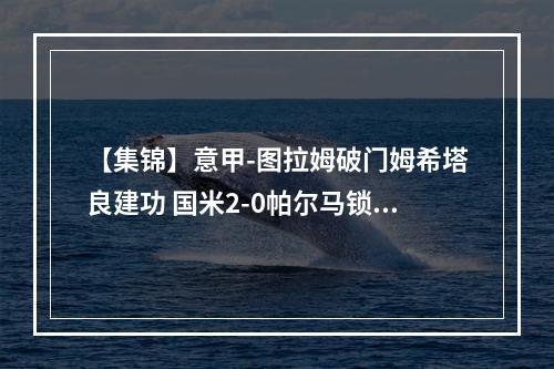 【集锦】意甲-图拉姆破门姆希塔良建功 国米2-0帕尔马锁定冠军