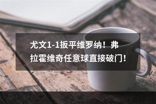 尤文1-1扳平维罗纳！弗拉霍维奇任意球直接破门！