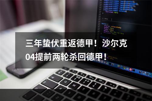 三年蛰伏重返德甲！沙尔克04提前两轮杀回德甲！