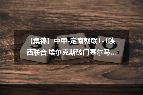 【集锦】中甲-定南赣联1-1陕西联合 埃尔克斯破门塞尔马尼扳平