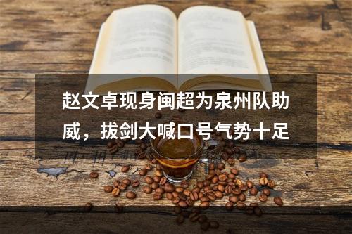 赵文卓现身闽超为泉州队助威，拔剑大喊口号气势十足