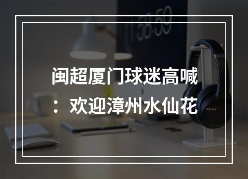 闽超厦门球迷高喊：欢迎漳州水仙花