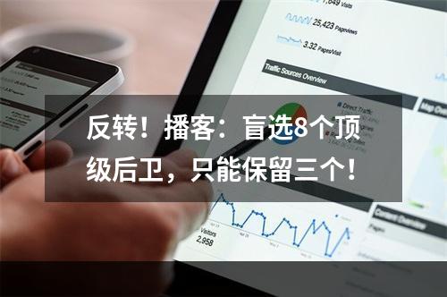 反转！播客：盲选8个顶级后卫，只能保留三个！