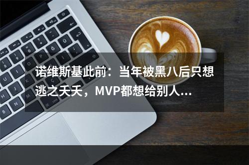 诺维斯基此前：当年被黑八后只想逃之夭夭，MVP都想给别人了！