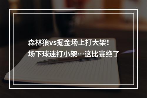 森林狼vs掘金场上打大架！场下球迷打小架…这比赛绝了