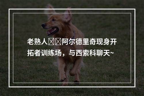 老熟人☺️阿尔德里奇现身开拓者训练场，与西索科聊天~