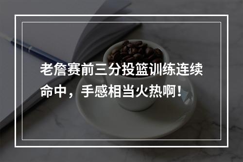 老詹赛前三分投篮训练连续命中，手感相当火热啊！