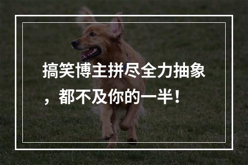 搞笑博主拼尽全力抽象，都不及你的一半！
