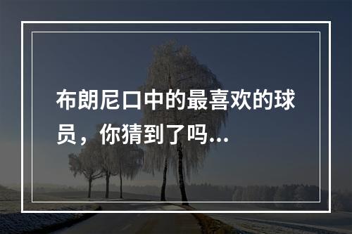 布朗尼口中的最喜欢的球员，你猜到了吗...