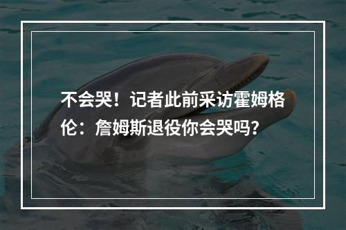 不会哭！记者此前采访霍姆格伦：詹姆斯退役你会哭吗？