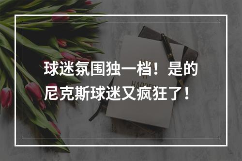 球迷氛围独一档！是的尼克斯球迷又疯狂了！